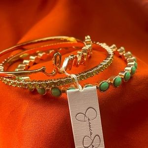 Jessica Simpson Inspire bracelet and bangle set- 3 bangles included